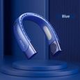 Climatiseur portable aste USB Type-C,6000mAh,refroidisseur d'air,affichage à 5 vitesses,ventilateur électrique - A-blue[C490]