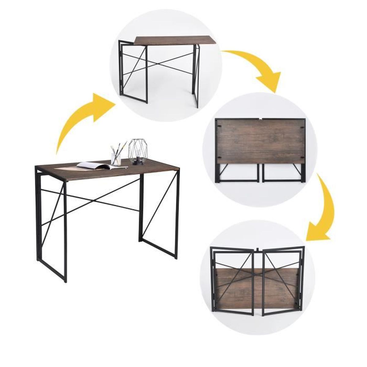 Secrétaire Meubles De Bureau,Bureau Pliable Avec Rangement