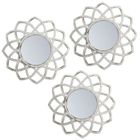 HOME DECOR Miroir Murale, Ensemble 3 Unité, 25 cm