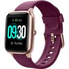 YAMAY Montre Connectée Femmes Sport Montre Intelligente Cardiofrequencemètre Smartwatch Fitness Tracker pour Android iOS Pourpre