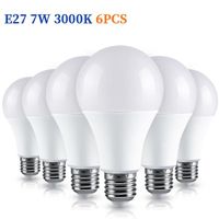 Lot de 6 Ampoules LED E27,G45 Type Globe Ampoules de 7W Équivalent Incandescente 70W,6400K 560LM,Non Dimmable avec Culot à Vis