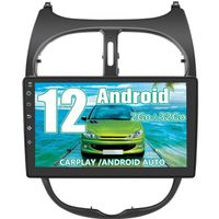 AWESAFE Autoradio Android 12 pour Peugeot 206 (2002-2010) 2Go+32Go 9 Pouces Écran Tactile avec GPS/Carplay Android Auto/FM/WiFi