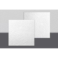 Decosa Dalle de plafond Bern (AP101), polystyrène blanc, 50 x 50 cm - CARTON de 10 sachets (= 20m2)