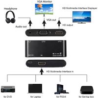 Adaptateur HDMI vers VGA Adaptateur audio vidéo convertisseur HDMI vers VGA - Audio - HDMI pour DVD - PS3 - ordinateur-TIP