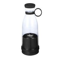 Mini bouteille de smoothie noir rechargeable portable pour mélangeur de jus portable, avec moteur 40W et 3 lames en acier.
