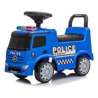 Porteur Mercedes Antos Police Truck pour enfant - Milly Mally - Bleu - Jouet en plastique avec 4 roues