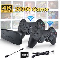 128G - Console de Jeu Vidéo Rétro 4K HD 2.4G double manettes pour PS1-GBA Intégrée 20000 Jeux Retro HD-OUT