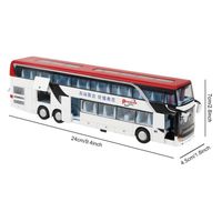 Modèle 1:50 Electrique Modèle de Bus en Alliage Jouet Musique Légère - Blanc- Cadeau Noël pour homme enfant  - Vvikizy