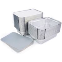 SOUJAP Lot De 100 Plateaux En Aluminium De 935,5 G Avec Couvercles