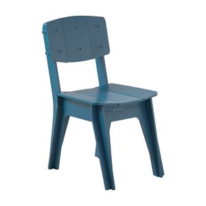 CHAISE HAUTE  Chaise Design en Bois HFST01-B SoBuy Confortable - Hauteur d'Assise 46cm - Bleu