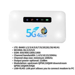 MODEM - ROUTEUR H30 blanc 4G - Routeur portable sans fil ata Fi Lte, mini modem, point d'accès WiFi mobile pour voiture, répé