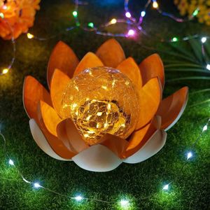 LAMPE DE JARDIN   Lampe Solaire Fleur de Lotus,Décoration Solaire C