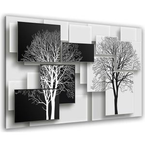 Tableau triptyque enfant 60 x 100 cm blanc - encadrement gris