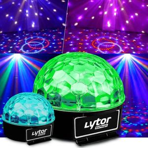 Boule tournante 12cm eclairage couleur multicolore jeu de lumiere disco  colorball VLBALL01