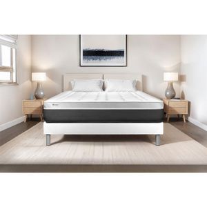 sommier à Lattes Large avec Pieds Duérmete Online Lit Complet avec Matelas à mémoire de Forme Elda réversible Épaisseur 22 cm Ensemble 135 x 190 cm sommier à Lattes Large avec Pieds Duérmete Online Lit Complet avec Matelas à mémoire de Forme Elda réversible Épaisseur 22 cm Ensemble 135 x 190 cm