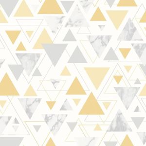 DECO discount bleu triangle jaune géométrique légère imparfaite papier peint L29701