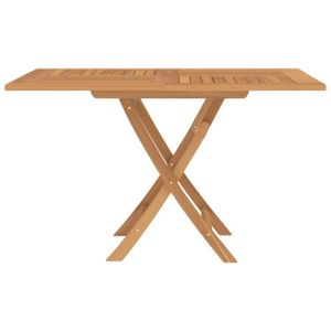 TABLE DE JARDIN  Fydun Table pliable de jardin 120x120x75 cm bois massif de teck A362616 FD017
