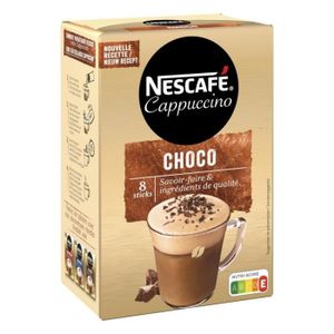 CAFÉ SOLUBLE NESCAFE - Cappuccino Choco Sticks 144G - Lot De 4