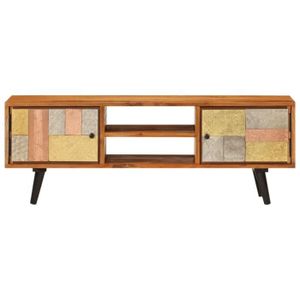 Petit meuble TV bois massif scandinave SEVENTIES 115cm design vintage