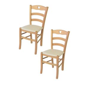 CHAISE Tommychairs -  Set 2 Chaises cuisine CUORE, struct