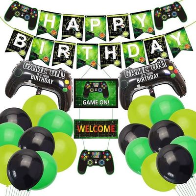 Fournitures De Jeux Video Decoration De Fete D Anniversaire De Jeu Banniere De Jeu Happy Birthday Game On Welcome Hanging Decor Cdiscount Maison