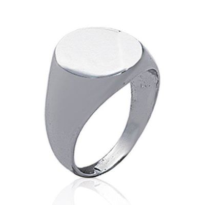 Bague Chevalière En Argent Massif - Taille 60, Poids 8,6 G, Occasion Avec Légères Usures