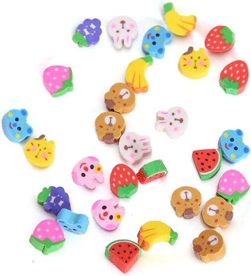 Lot De 200 Mini Gommes De Noël Pour Enfants - Motifs Père Noël, Rennes, Flocons..., Pour Cadeaux Ou Fournitures Scolaires