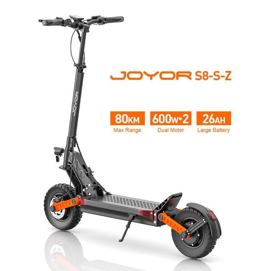 Trottinette électrique Tout Terrain JOYOR S8-E – 800W, 48V, 26Ah, 80km D’autonomie
