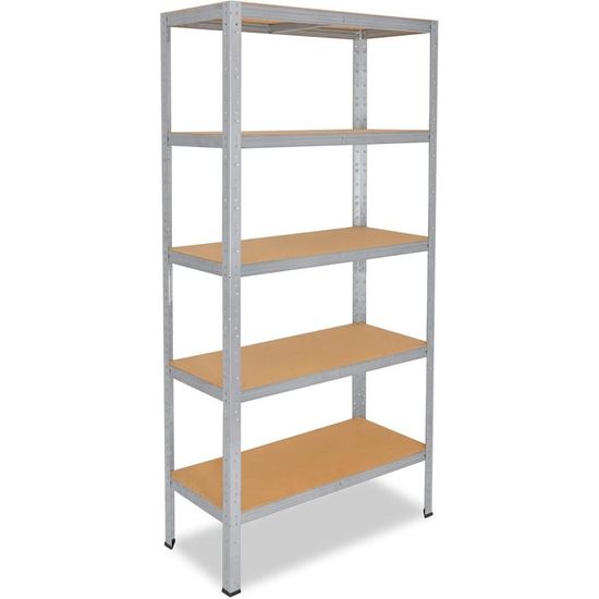 Etagère Métallique Charge Lourde 155x70x60cm - 4 Niveaux 175kg Par Niveau, Galvanisée