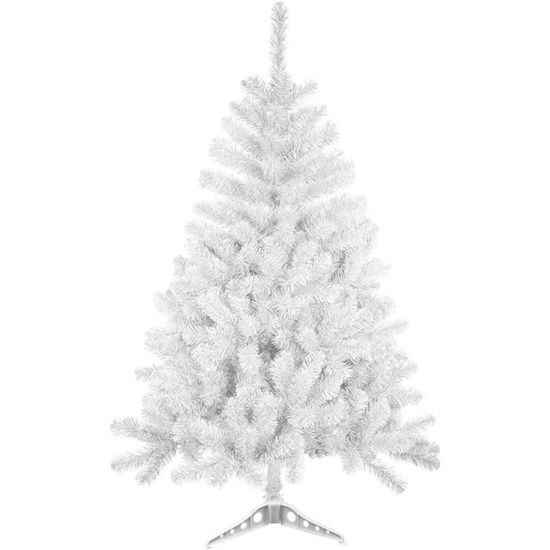 Arbre De Noël Artificiel Alaskan Pine Blanc 120cm - 230 Pointes Avec Support Métallique Pour Décoration Festive
