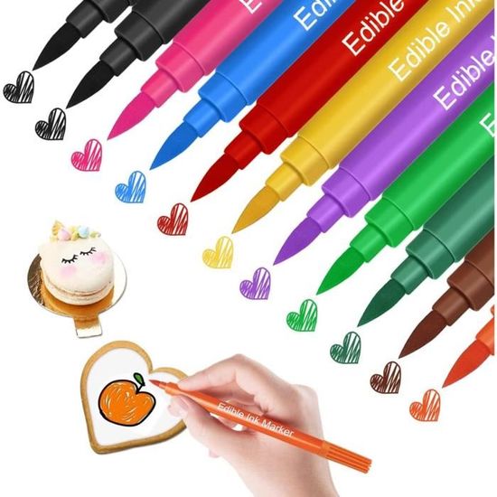 Bricolage à pâtisserie comestible couleur stylo brosse alimentaire