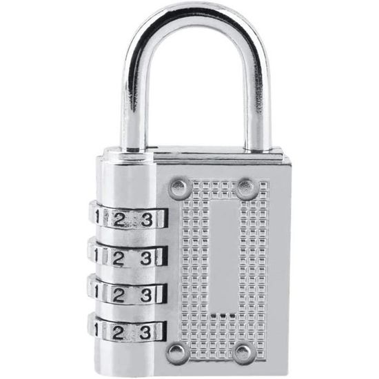 Cadenas à Combinaison 3 Chiffres - Alliage De Zinc, Étanche, Antirouille - Pour Armoire, Sac, Valise, Extérieur (Plusieurs Couleurs)