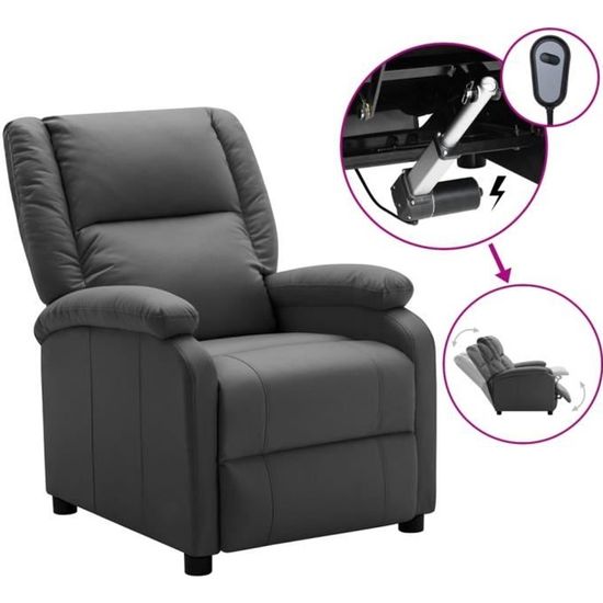 Fauteuil relax électrique inclinable taupe, Bernie - Happy Garden