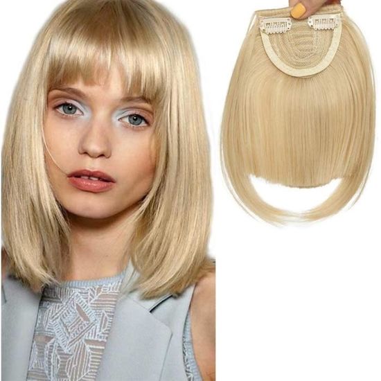 Extensions de cheveux Fausse Frange a Clip Frange à Clip Cheveux Naturels [2 Clips AntiGlisse