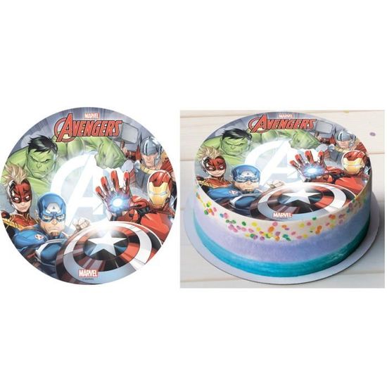 Disque comestible pour gâteau Avengers Marvel à 3,99 €