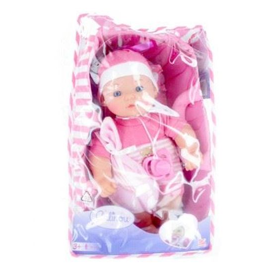 Bebe Dans Son Couffin Rose Cdiscount Jeux Jouets