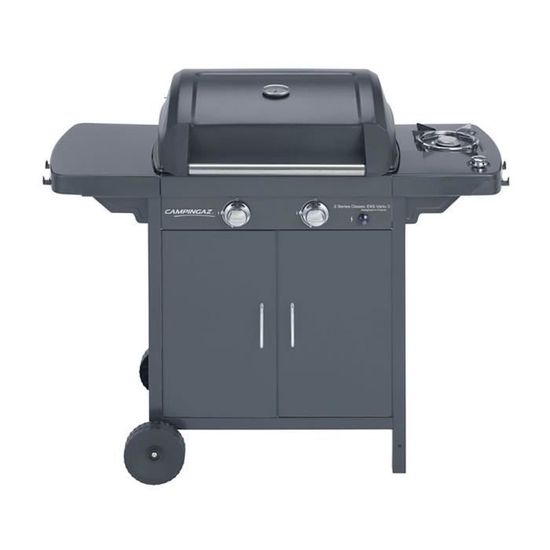 CAMPINGAZ 2 Series Classic EXS Vario Barbecue  gaz avec 2 brleurs, 7,5 KW de Puissance, Grill et Plaque en Fonte, 1 Table latrale
