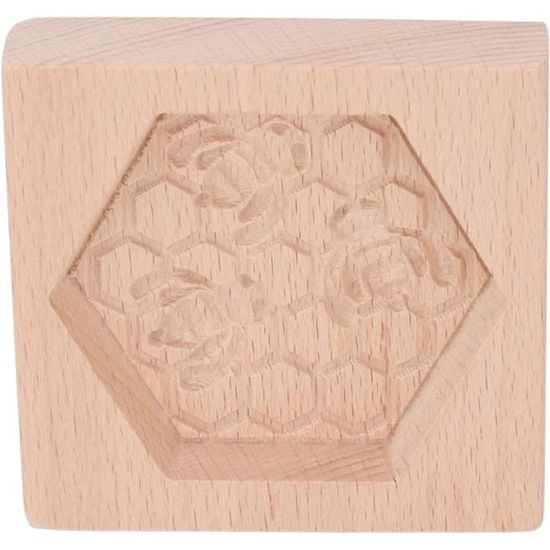 Emporte-pièce En Bois De Hêtre Pour Biscuits De Noël - Forme Mignonne Avec Tampon Presse - Facile à Démouler - DIY Pâtisserie - Accessoire Cuisine Traditionnel