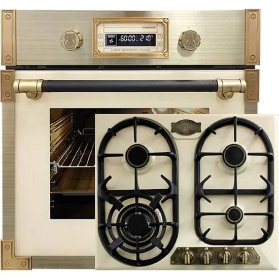 Kaiser Empire KG 6325 Em Noir Plaque de Cuisson 60cm - Gaz/Propane/Naturel - 3,8 kW Brûleurs WOK - Nouveauté