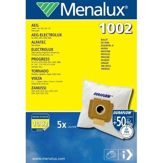 Menalux F133 1 Filtre Cylindrique Pour Aspirateur Traîneau