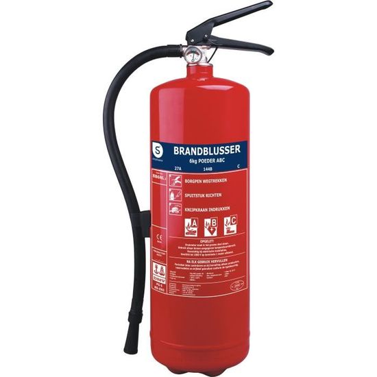 Extincteur à Mousse Smartwares 3L - Pour Feux Classe A Et B - Bureau Et Domicile - Support Inclus
