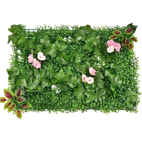 Haie Artificielle 1x6m Mur Végétal Extérieur - Brise Vue Jardin Avec 100 Serre-Câbles, Réaliste Et Sans Entretien