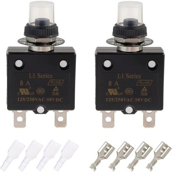 Interrupteur Bouton-poussoir Marquardt 1660 - 12A 250VAC, 1/2hp, Référence R86, Neuf