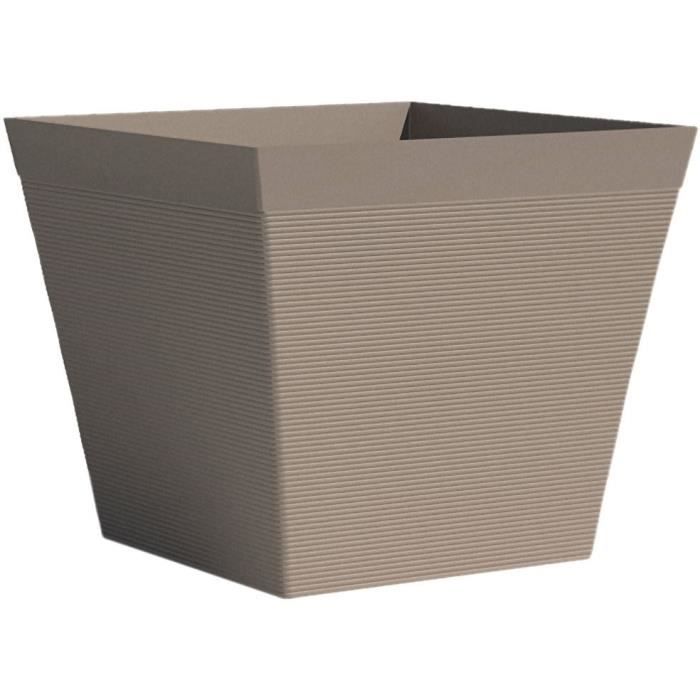 Pot carré GARDEN ID Care Impact 39 x 33 cm Garanti 100% recyclé UVgel résistant