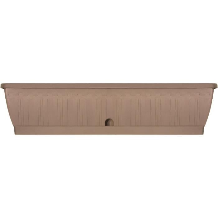 Jardinière GARDEN ID Terraflor 80 cm Solidité Réserve d'eau Recyclé & 100% recyclable Volume pour plantes.
