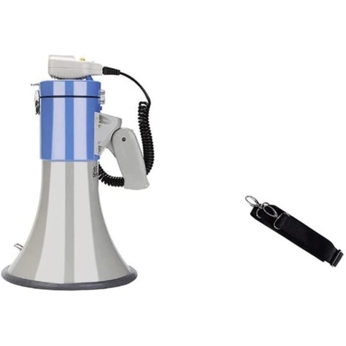 Mégaphone Portable Pyle 40W - étanche, Avec Sirène Et Lampe LED - Portée 840 M² - Alimentation 8 Piles AA