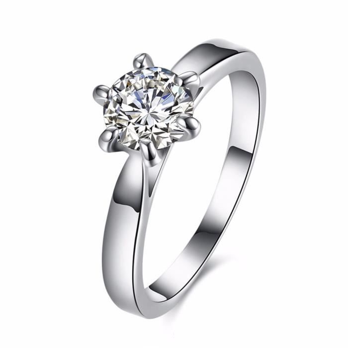 Bague Femme Argent Plaqué - Taille Ajustable