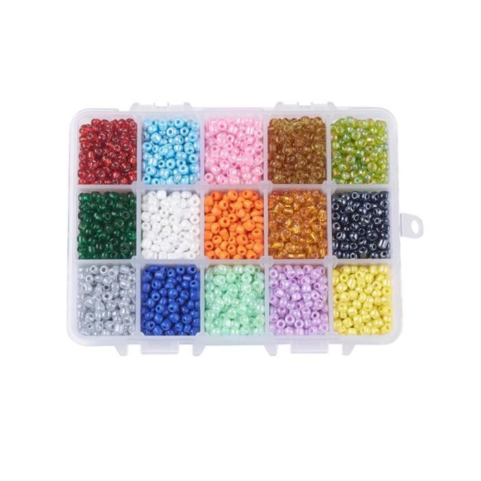 1 boîte bricolage tissé perlé matériel à la main Puzzle verre petits pendentifs perles artisanat pour BRACELET - GOURMETTE - JONC