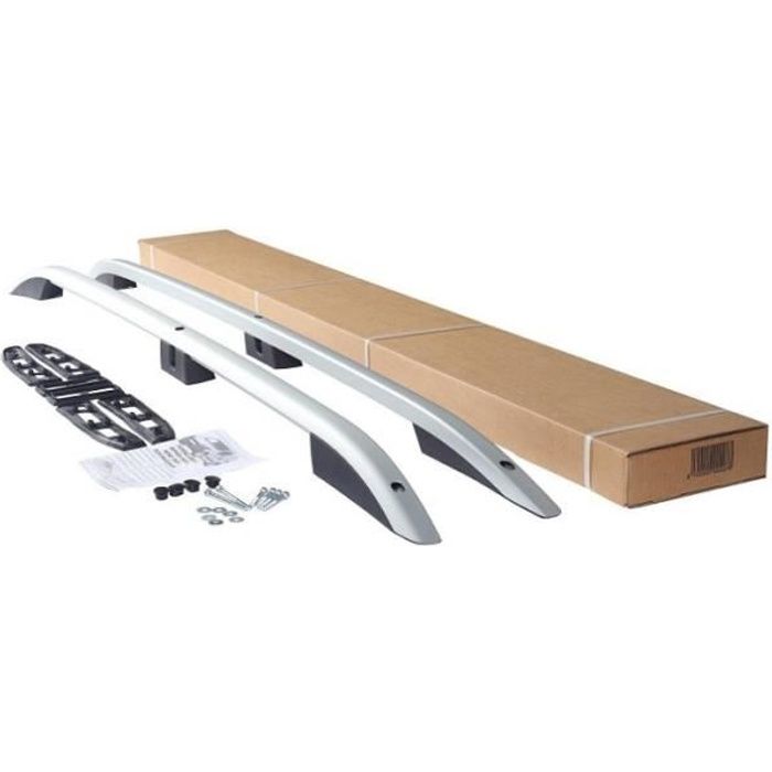 Barres de toit pour Citroen Berlingo 1997-08/2007 longitudinales alu + pieds plastique noir