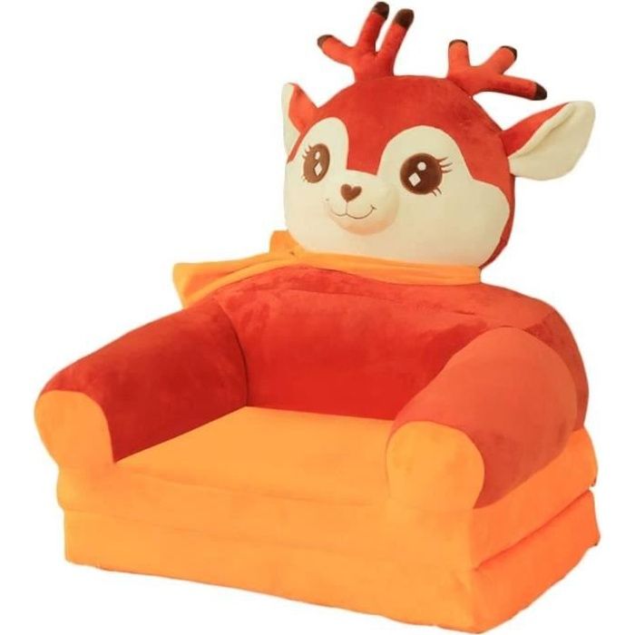 Canapé Lit Enfant Fauteuil Confortable pour Garçon Fille Chaise Rembourrée Coussin de Sol Pouf Bébé Animal Décoration Chambre